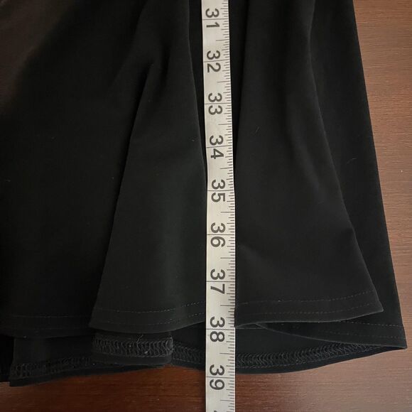 Joseph Ribkoff Dress Womens 10 Black Jersey V Neck Knot Fit & Flare Knee Length - Picture 7 of 7